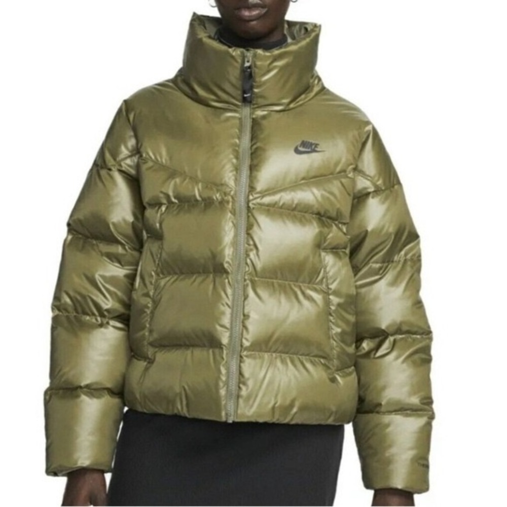 Nike Sportswear Women’s Army Green City Series Down Puffer Jacket Size XL NWT